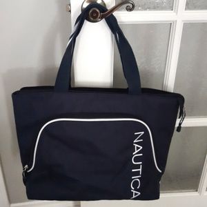 NWOT***Nautica / Large Blue Canvas Beach Tote